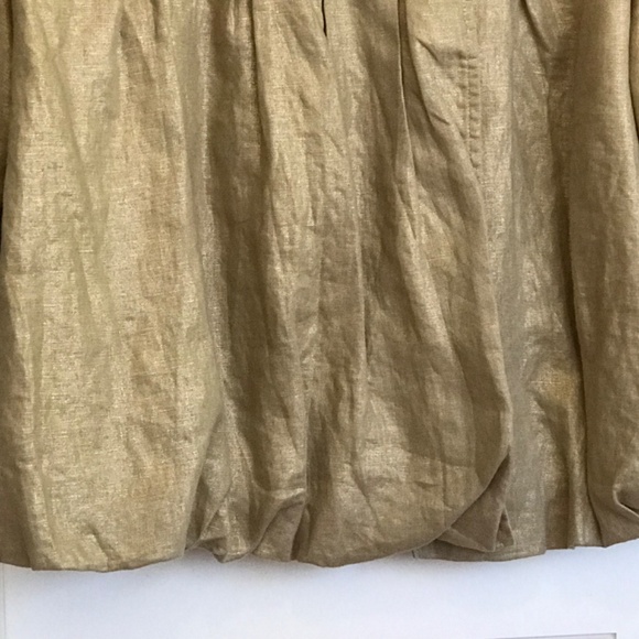 SPIEGEL Linen Cropped Jacket Linen Bolero Metallic Gold Women’s Plus Size 16 1X - Picture 4 of 16